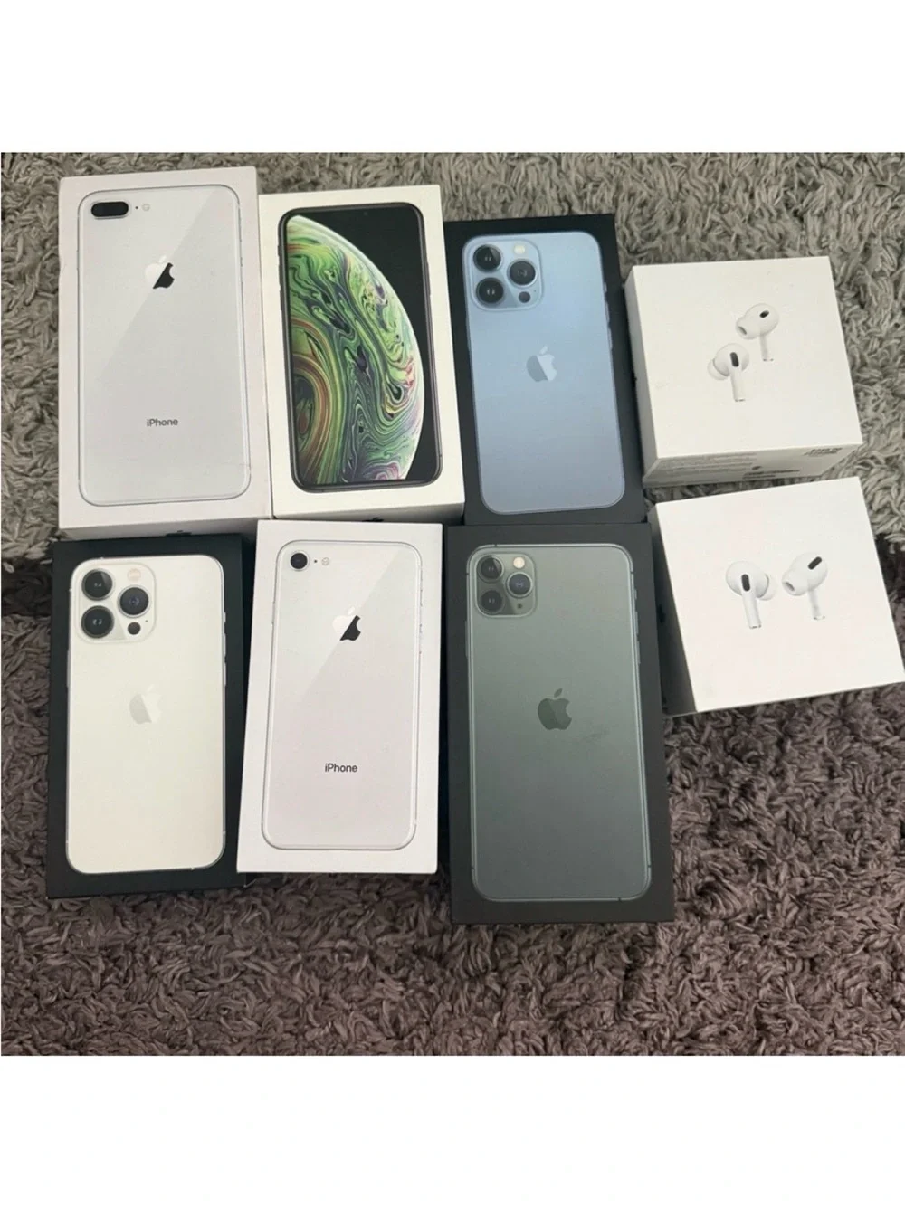 EMPTY Apple iPhone & AirPods Bundle - White, Green, Silver Options